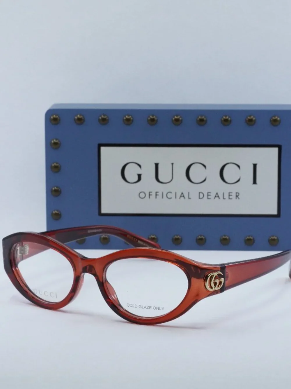 Gucci GG1405O 003 Cat Eye Eyeglasses – Burgundy 51mm